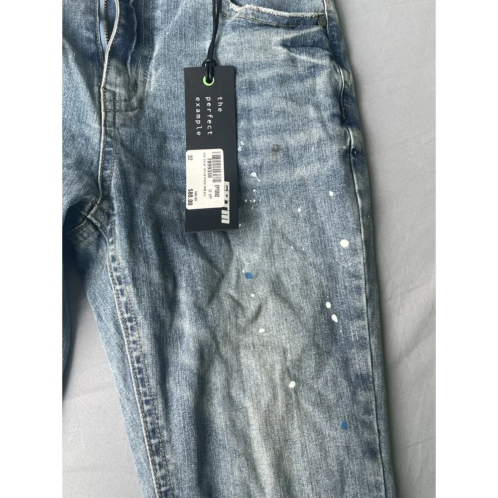 NWT EPTM‎ Paint Speck Stack Jeans Denim Size 32 Men's